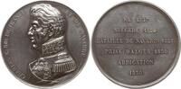 Frankreich, Königreich Versilberte Bronzemedaille Karl X., 1824 - 1830, von Caqué (Königsserie), Brb. n.l. / Lebensdaten -