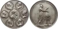 Frankreich, Königreich Große versilberte Bronzemedaille Louis XVIII., 1814 - 1824, v. Caqué u. Levèque, Hommage aux 7 Victimes -