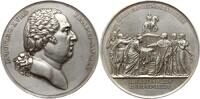 Frankreich, Königreich Große versilberte Bronzemedaille Louis XVIII., 1814 - 1824, v. Galle, auf seinen Einzug in Paris, Var.: LVDOVICVS -