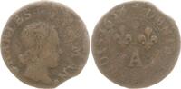 Frankreich, Charleville Denier Tournois Charles II. de Gonzague, 1637 - 1665 -