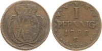 Sachsen, Kurfürstentum Cu Pfennig Friedrich August III., 1763 - 1806, Dresden, im Stempel aus 1788 geändert -