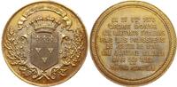 Frankreich, 3. Republik Vergoldete Zinnmedaille Anweisung der Preußen an Bewohner von Orléans nachts eine Laterne mitzuführen -