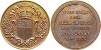 Frankreich, 3. Republik Vergoldete Zinnmedaille Verteidigung der Stadt Dijon und Tod Colonel Franconnet im November -