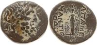 Phrygia - Apameia Bronze Kopf Zeus n.r. / Statue Artemis Anaitis , Magistrates MANTIO und DIODO -