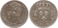 Frankreich, Königreich 1/4 Franc Karl X., 1824 - 1830, Lille -