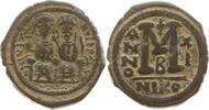 Byzanz Follis (40 Nummus) Justin II., 565 - 578, Nikomedia, Jahr XI, Mzz. B -