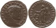 Römisches Kaiserreich Follis Diocletianus, 284 - 305, Siscia, Moneta steht n.l., hält Waage und Füllhorn -