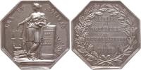 Frankreich, Stadt Lille achteckige Silbermedaille v. Lecomte, Chambre des Notaires, Randpunze Biene und ARGENT -