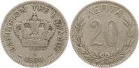 Griechenland, Königreich 20 Lepta Georg I., 1863 - 1913 -