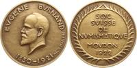 Schweiz - Waadt, Moudon Bronzemedaille Schweizerische Numismatische Gesellschaft, von Milo Martin, auf Eugene Burnand -