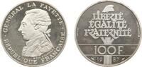 Frankreich, 5. Republik 100 Francs, Piedfort La Fayette, Dickabschlag -