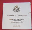 San Marino 5 Euro 5 Euro 2005 - Olympic Wintergames 2006 Turin- Torino -
