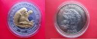 Somalia / Somali Republic 10 Dollars The African Monkey - 1 oz silver - partially gilded -