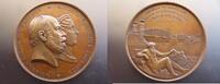 Deutsches Kaiserreich / Preussen / Deutschland gr. Bronze - Medaille v. Wiener - Eröffnung der Eisenbahnbrücke über den Rhein zw. Neuss Düsseldorf -
