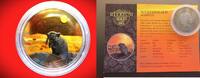 Niue 2 Dollars Niue - 2 NZ $ 1 oz silver coin + Rhodium - desert life - Gerbil -