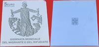 Vatikan / Vatican / Vaticano 5 Euro 5 Euro coin Vatican - silver - Migration and Refugees Proof -
