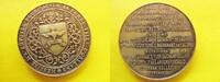 Frankreich Medaille vergoldet, auf die Taufe, mit Nennung der Taufpaten, Stadt Orléans, -