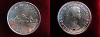 Kanada Dollar Canada, 1 $, Silber, Indianer im Kanu, Elizabeth II., Silberdollar, -
