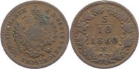 Haus Habsburg Cu 5/10 Kreuzer Franz Joseph I. 1848-1916. -