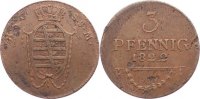 Sachsen-Coburg-Saalfeld Cu 3 Pfennig Ernst 1806-1826. -