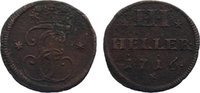 Sachsen-Hildburghausen Cu Heller Ernst Friedrich I. 1715-1724. -