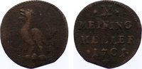 Sachsen-Meiningen Cu Heller Bernhard 1680-1706. -