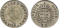 Württemberg 1 Kreuzer Wilhelm I. 1816-1864. -