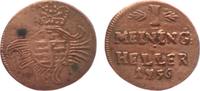 Sachsen-Meiningen Cu Heller Anton Ulrich 1746-1763. -