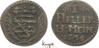 Sachsen-Meiningen Cu Heller Bernhard 1680-1706. -
