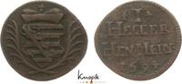 Sachsen-Meiningen Cu Heller Bernhard 1680-1706. -
