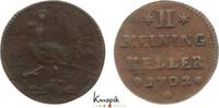 Sachsen-Meiningen Cu Heller Bernhard 1680-1706. -