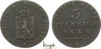 Reuss, jüngerer Linie zu Schleiz Cu 3 Pfennig Heinrich LXII. 1818-1854. -