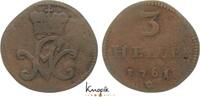 Sachsen-Meiningen Cu 3 Heller Anton Ulrich 1746-1763. -