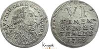 Sachsen-Hildburghausen 1/6 Taler Ernst Friedrich Karl 1745-1780. -