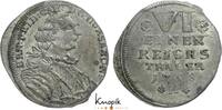 Sachsen-Hildburghausen 1/6 Taler Ernst Friedrich Karl 1745-1780. -