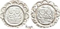 Donauwörth, königliche Münzstätte Brakteat Heinrich VI. 1190-1197. kl. Einriß, EF