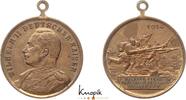 Erster Weltkrieg Tragbare ehemals vergoldete Bronzemedaille Kaiser Wilhelm II. von Preußen *1859 Berlin, + 1941 Doorn, Niederlande. -