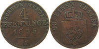 BRANDENBURG PREUSSEN 4 PFENNIG Friedrich Wilhelm IV. (1840-1861) -