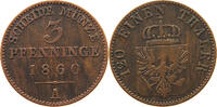 BRANDENBURG PREUSSEN 3 PFENNIG Friedrich Wilhelm IV. (1840-1861) -