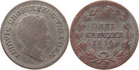 BADEN DURLACH 3 KREUZER Ludwig II. 1818-1830. -