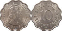 MAURITIUS 10 CENTS Elizabeth II. (1952-2022) -