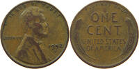 UNITED STATES OF AMERICA CENT 1952 D LINCOLN WHEAT S 4.33 £  +  5.19 £ shipping