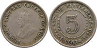 STRAITS SETTLEMENTS 5 CENTS George V. (1910-1936) -