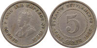 STRAITS SETTLEMENTS 5 CENTS George V. (1910-1936) -