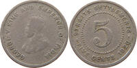 STRAITS SETTLEMENTS 5 CENTS George V. (1910-1936) -