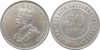 STRAITS SETTLEMENTS 50 CENTS George V. (1910-1936) -