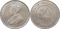 STRAITS SETTLEMENTS 50 CENTS George V. (1910-1936) -