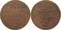 DENMARK 1/2 SKILLING FREDERIK V. (1746-1766) -