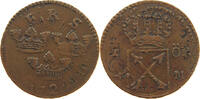SWEDEN ÖRE Friedrich I. (1720-1751) ON HOST Daler Silvermynt Karl XII. -