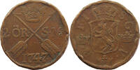 SWEDEN 2 ÖRE Friedrich I. (1720-1751) -